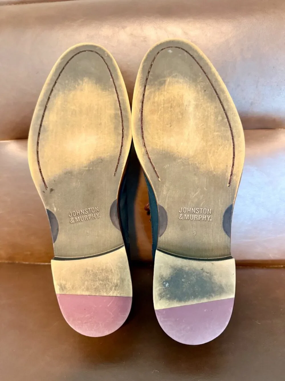 Johnston & Murphy, size 9M, blue suede